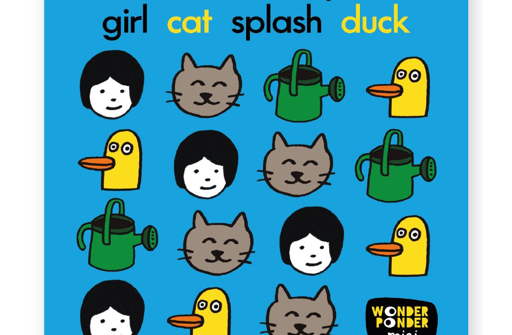 girl cat splash duck